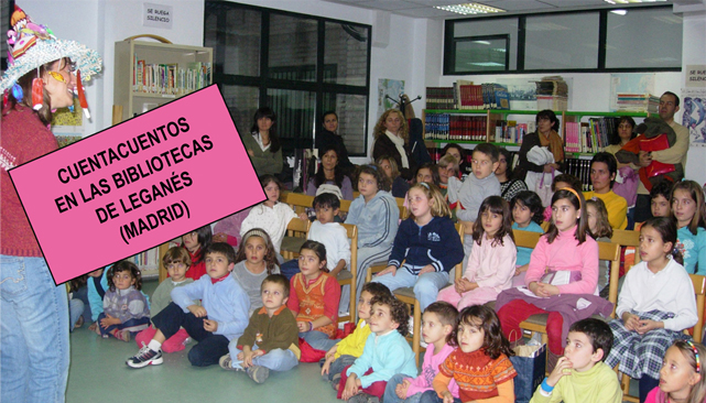 Cuentacuentos en las Bibliotecas de Leganés (Madrid)